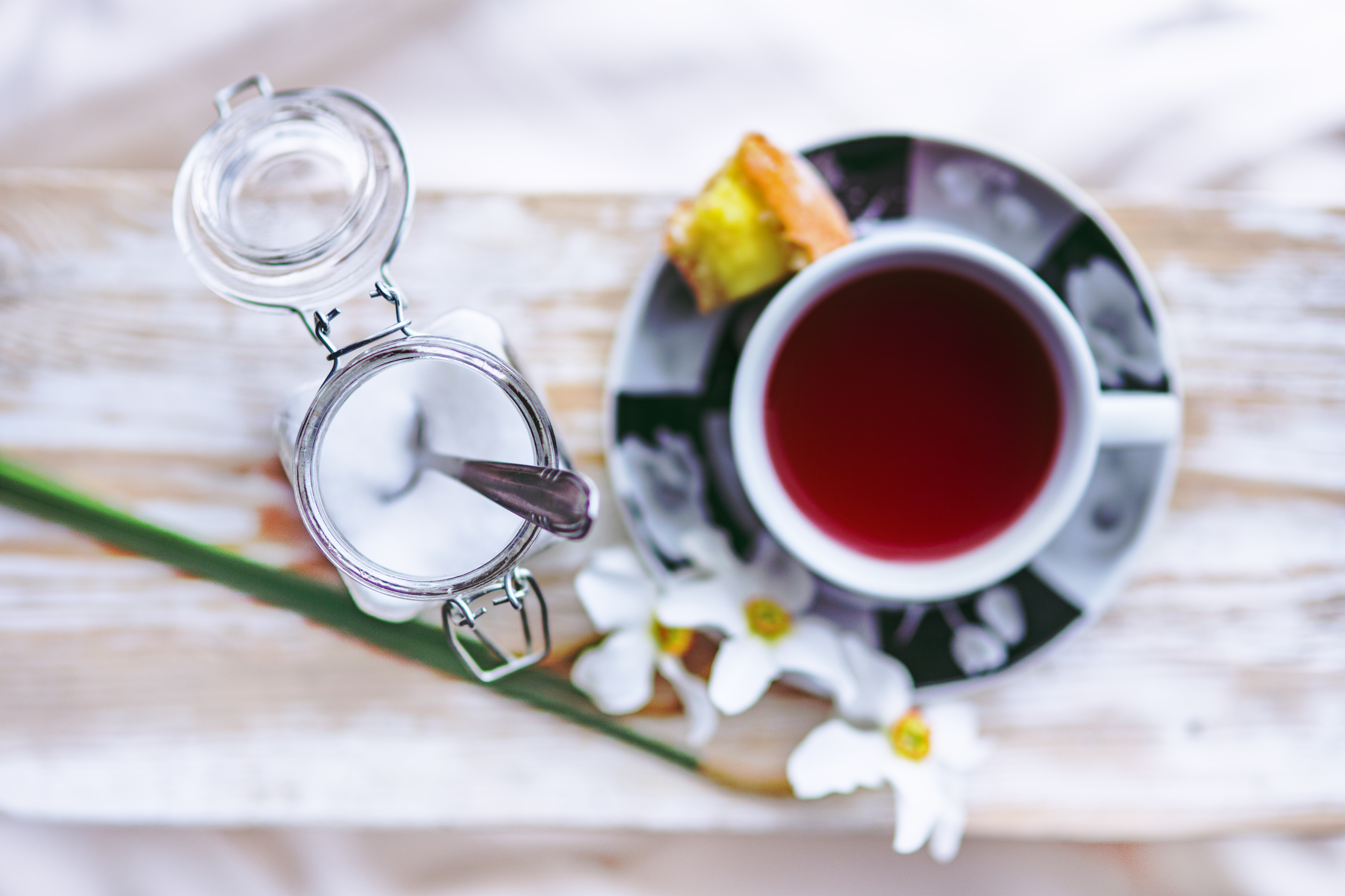 style tea cup with tea inside